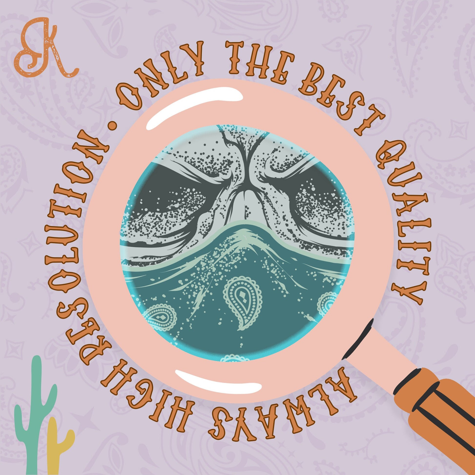 Desert Drifter Matching Pocket Included Blue Sublimation Design PNG Digital Download Printable Cactus Cowboy Skull Bandana Western Cowgirl