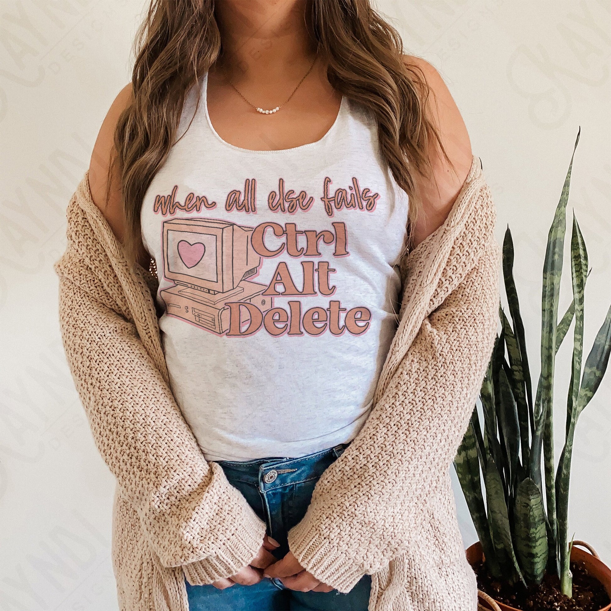 When All Else Fails Ctrl Alt Delete | Retro Sublimation Design PNG Digital Download Printable