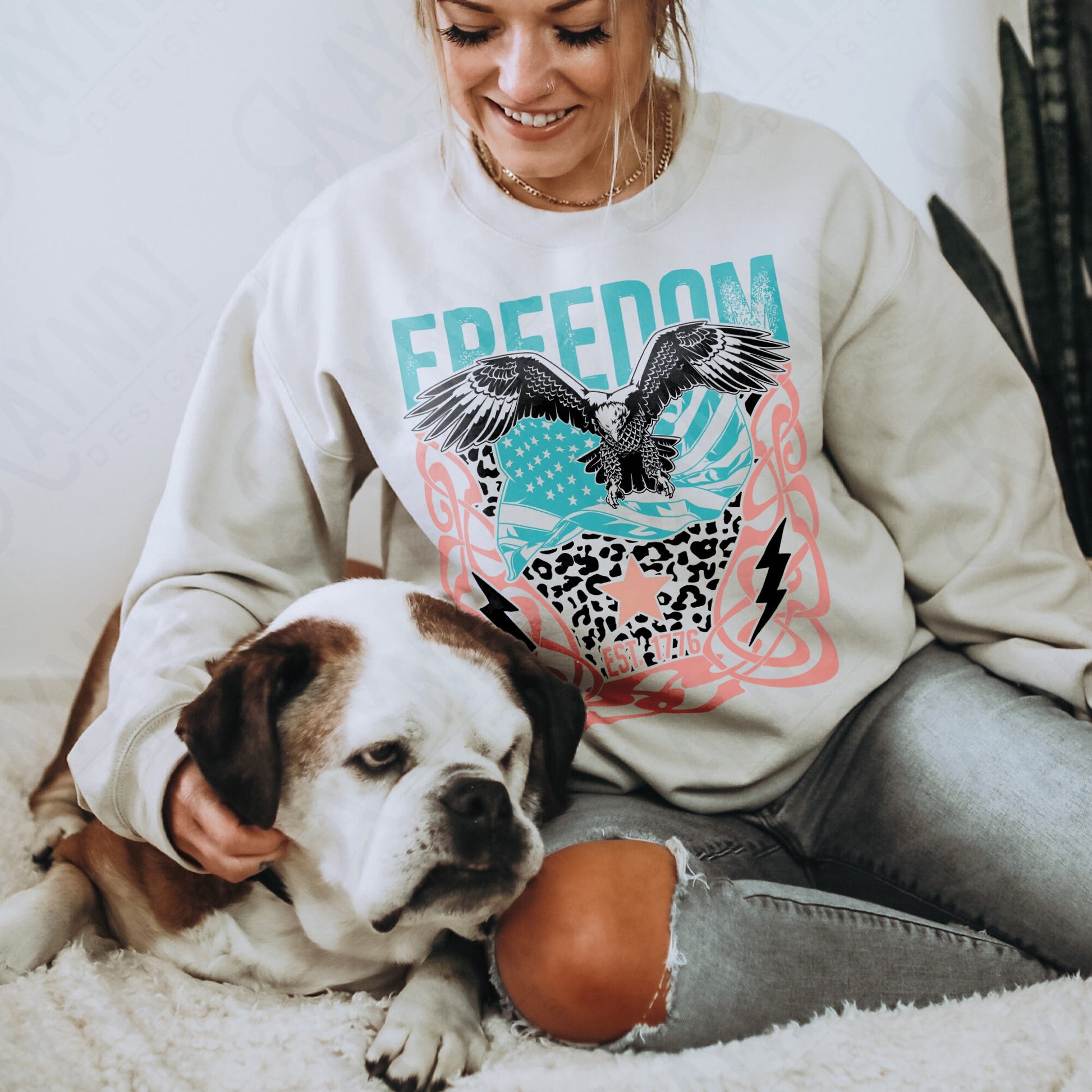 Freedom 1776 Sublimation Design PNG Digital Download Printable