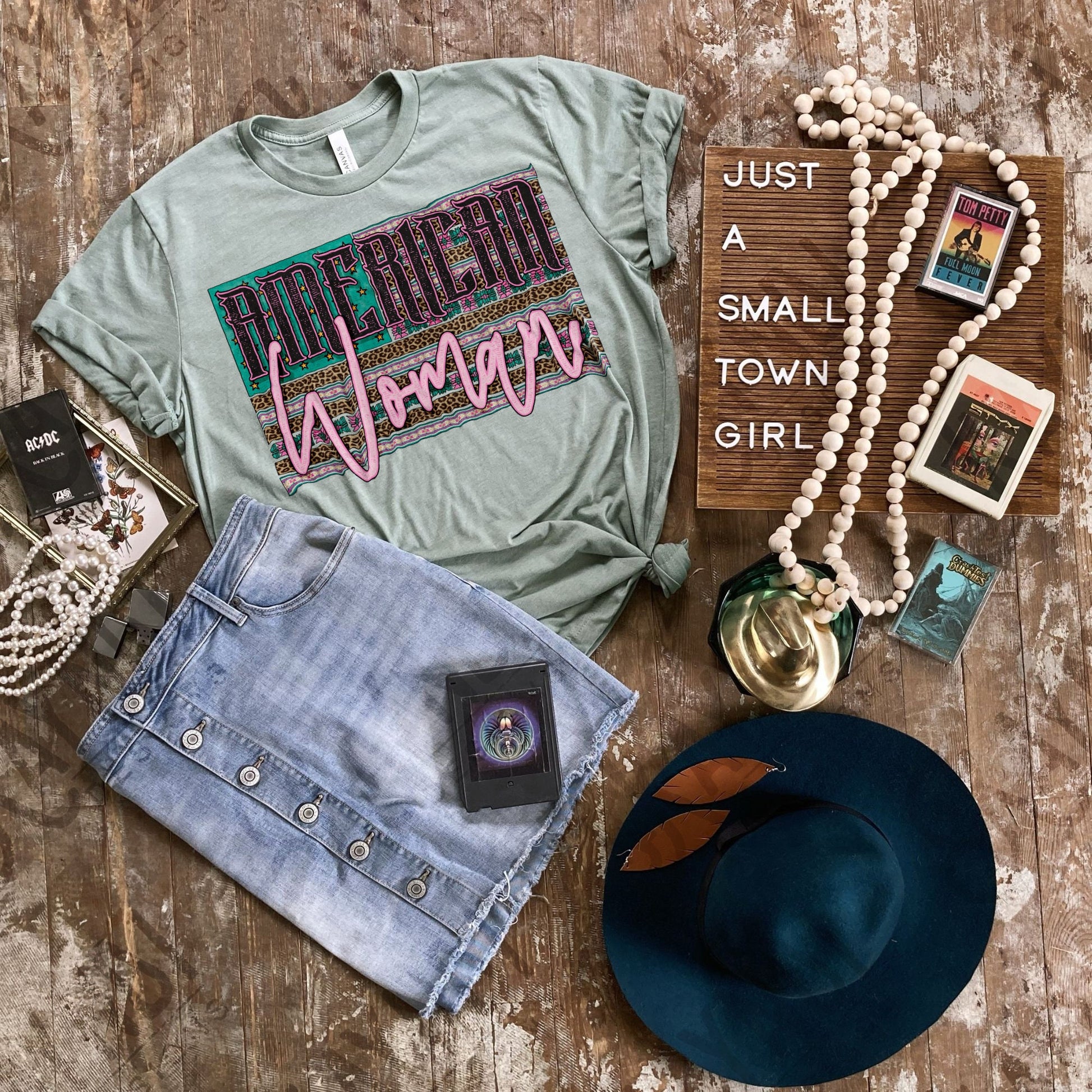 American Woman Sublimation Design PNG Digital Download Printable