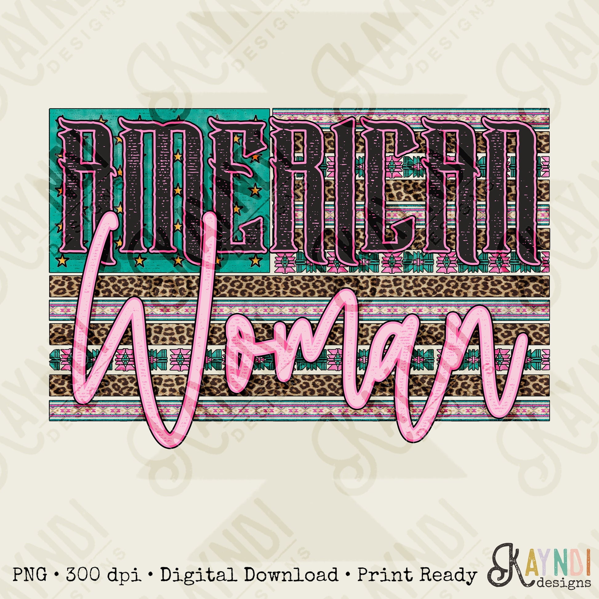 American Woman Sublimation Design PNG Digital Download Printable