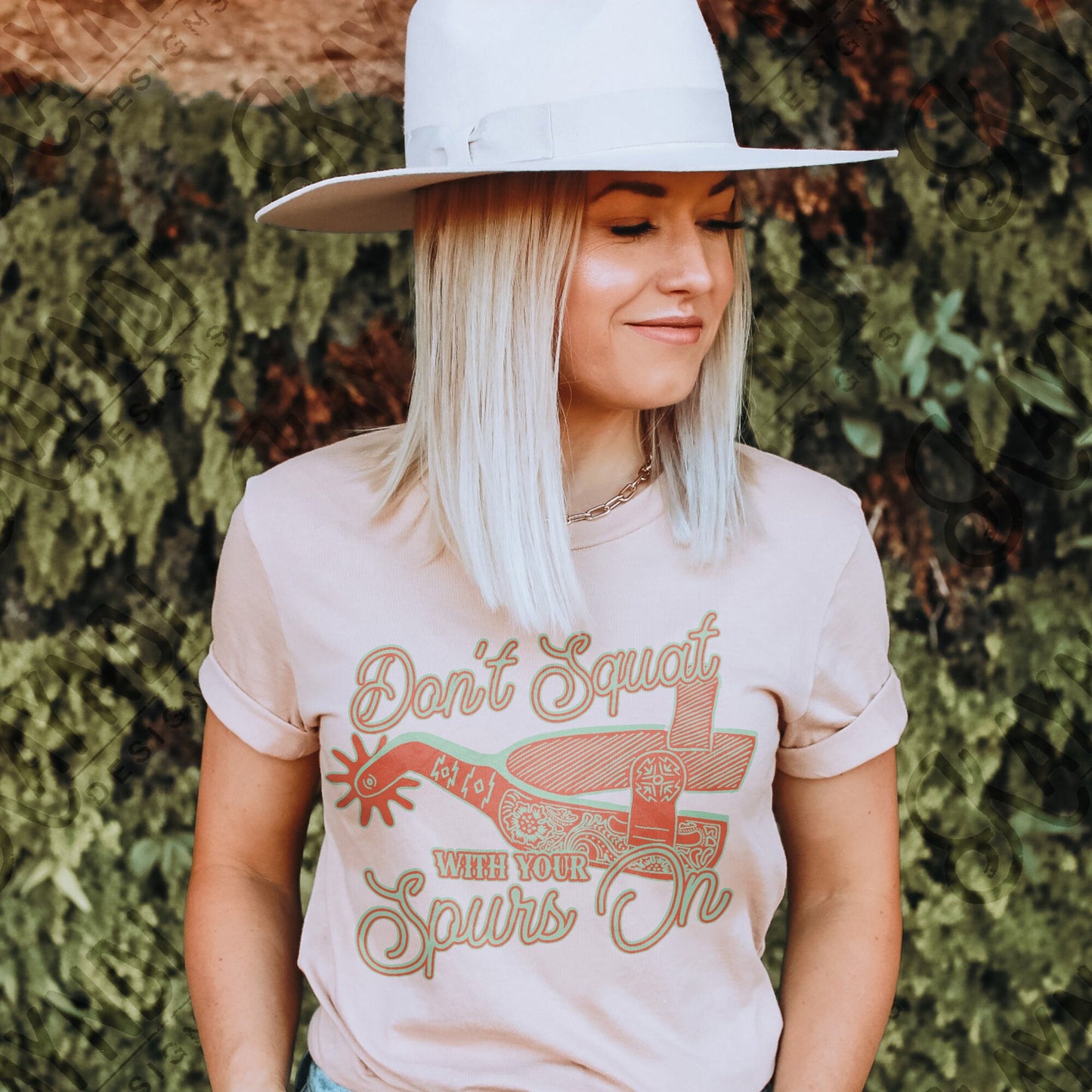 Don't Squat with your Spurs On Sublimation Design PNG Digital Download Printable