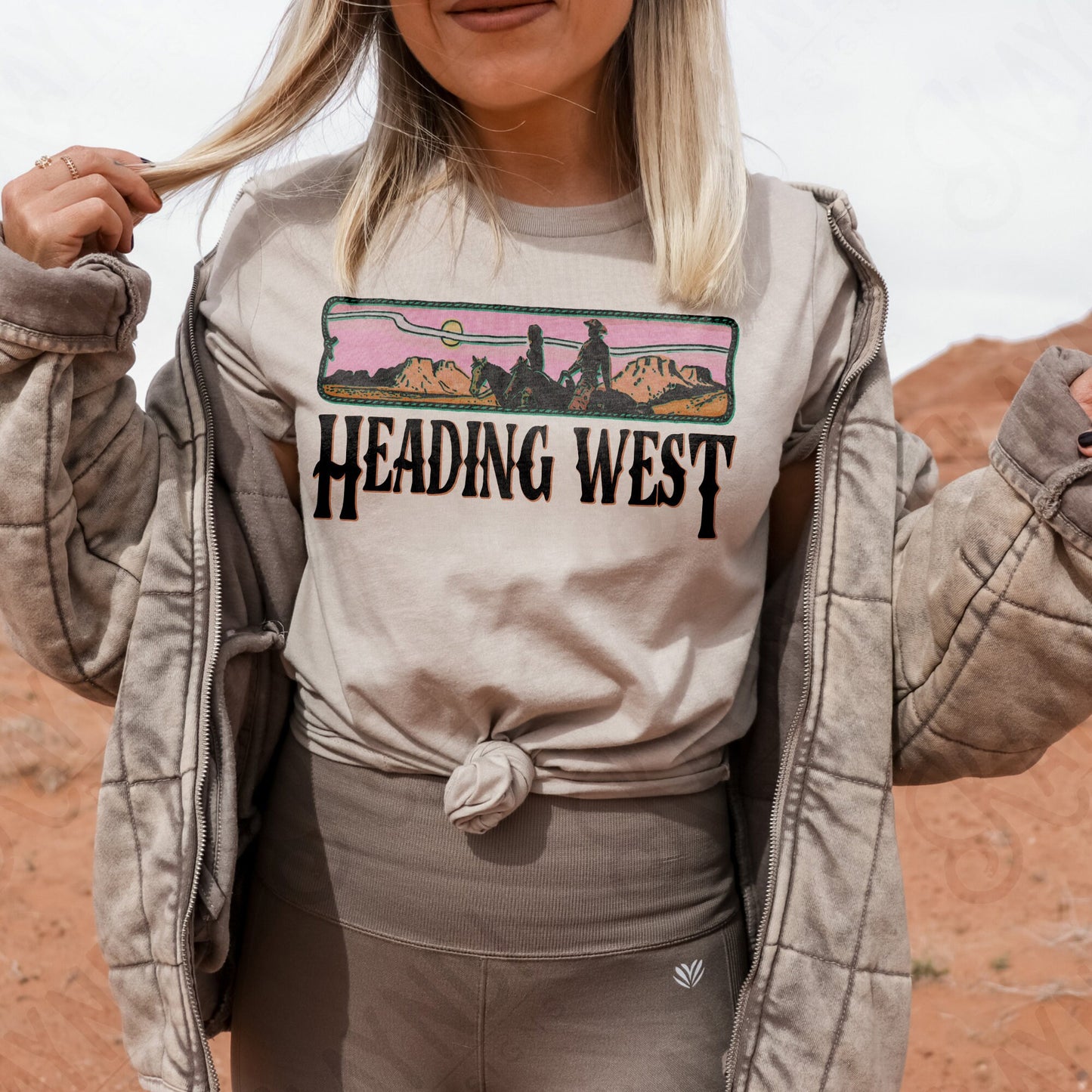 Heading West Sublimation Design PNG Digital Download Printable