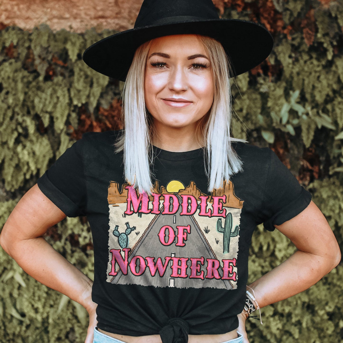 Middle of Nowhere Sublimation Design PNG Digital Download Printable