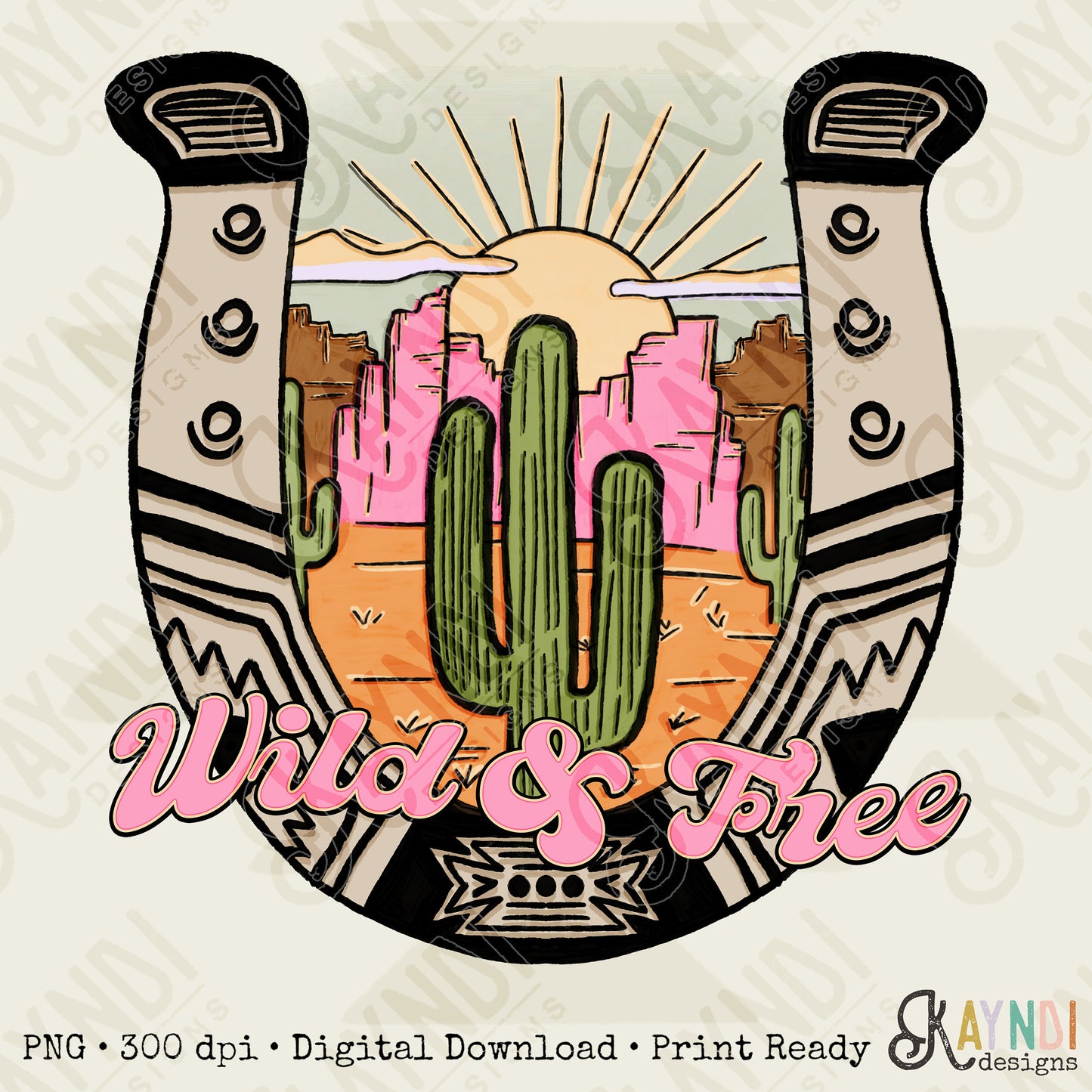 Wild and Free Sublimation Design PNG Digital Download Printable