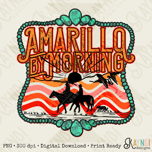 Amarillo By Morning Sublimation Design PNG Digital Download Printable