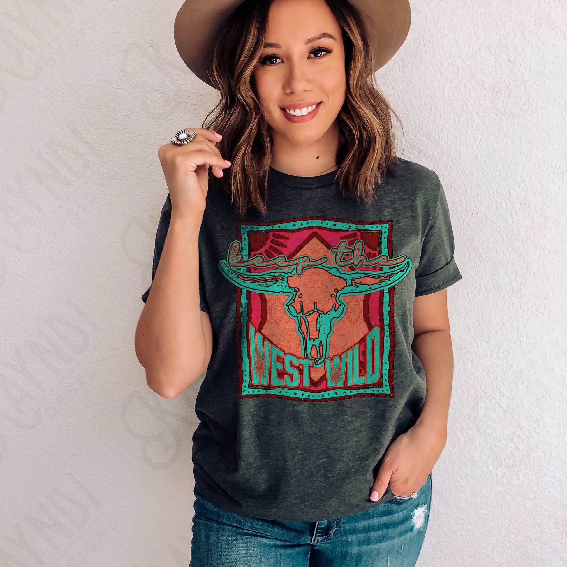 Keep The Wild West Sublimation Design PNG Digital Download Printable