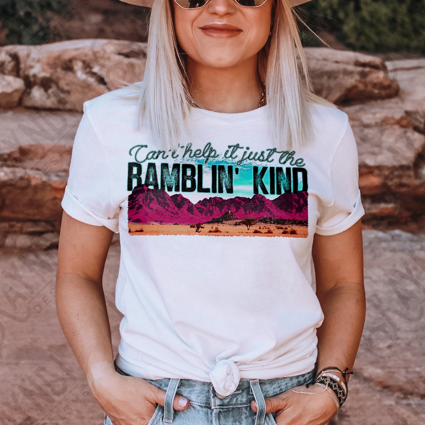 Can't Help It Just A Ramblin' Kind Sublimation Design PNG Digital Download Printable