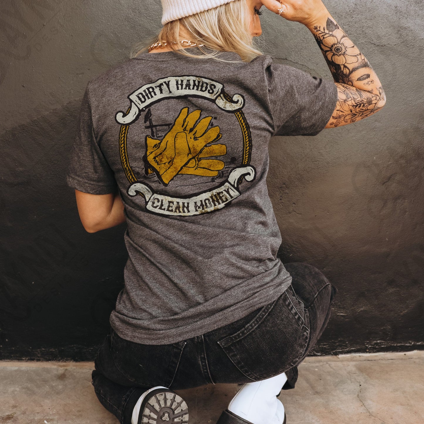 Dirty Hands Clean Money Sublimation Design PNG Digital Download Printable