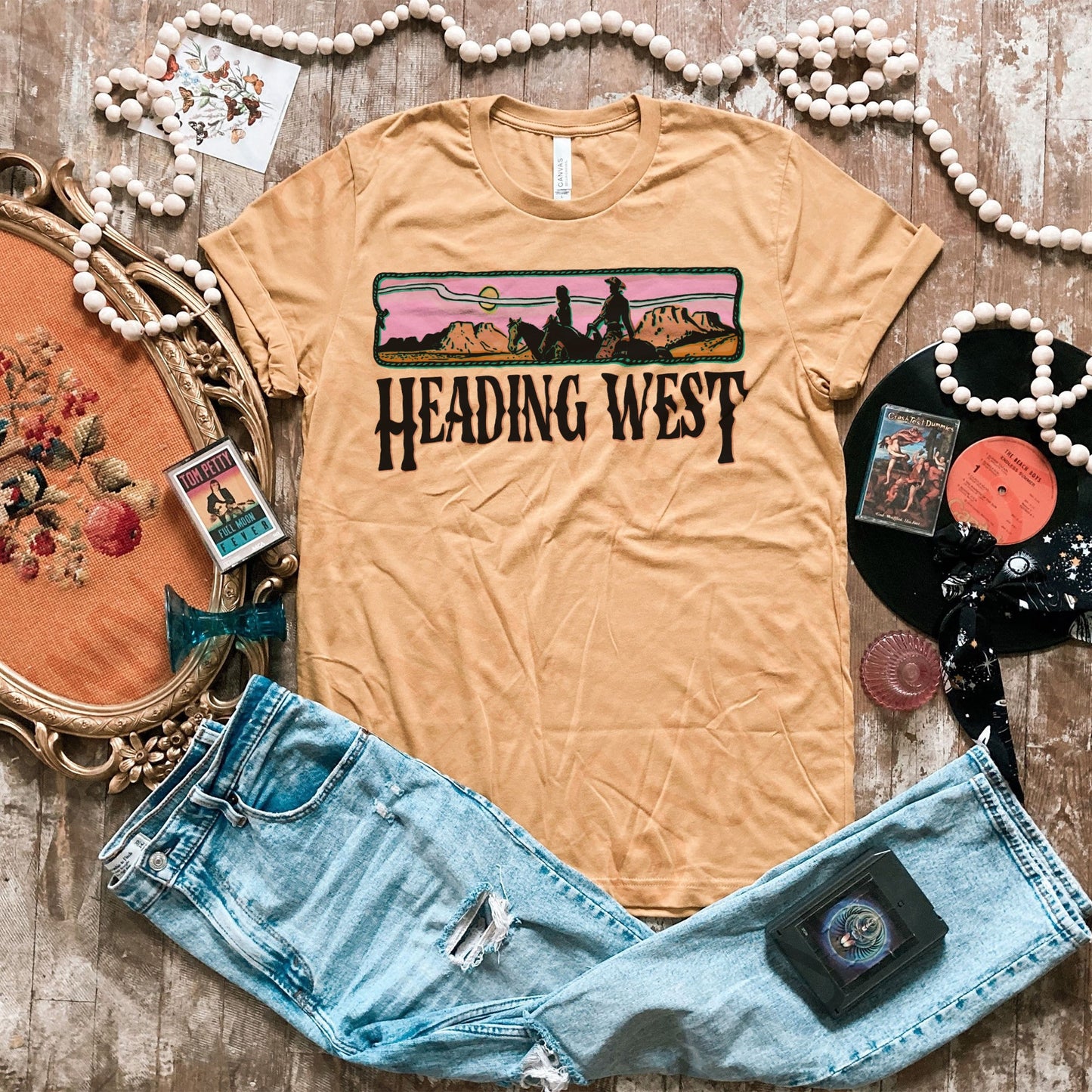 Heading West Sublimation Design PNG Digital Download Printable