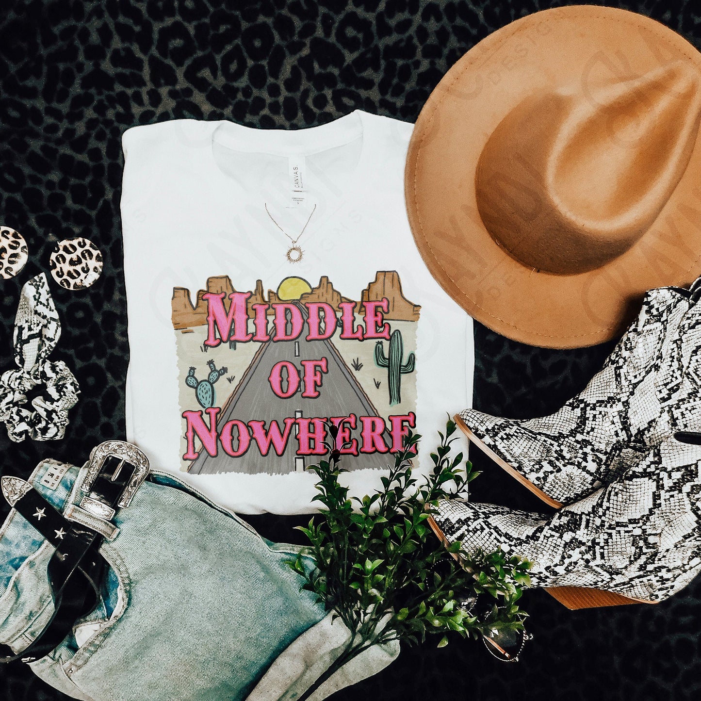 Middle of Nowhere Sublimation Design PNG Digital Download Printable