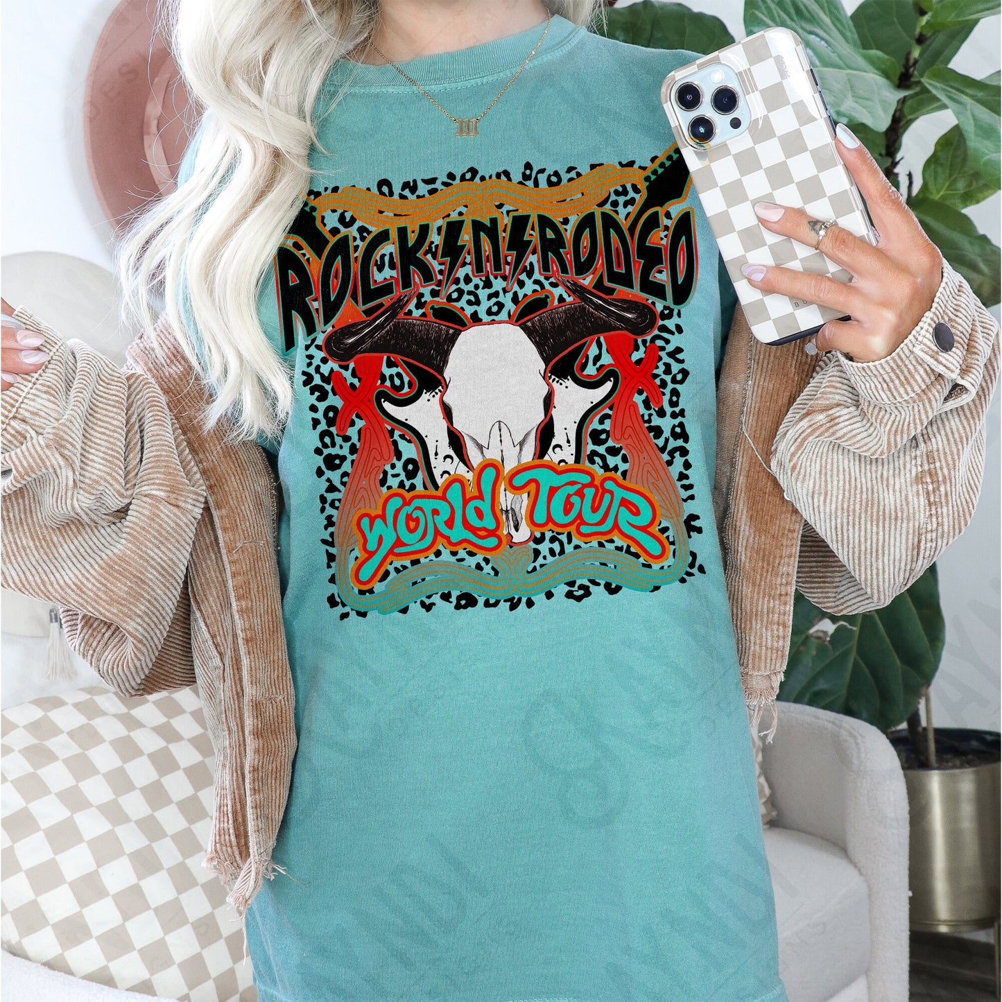 Rock N Rodeo World Tour Sublimation Design PNG Digital Download Printable
