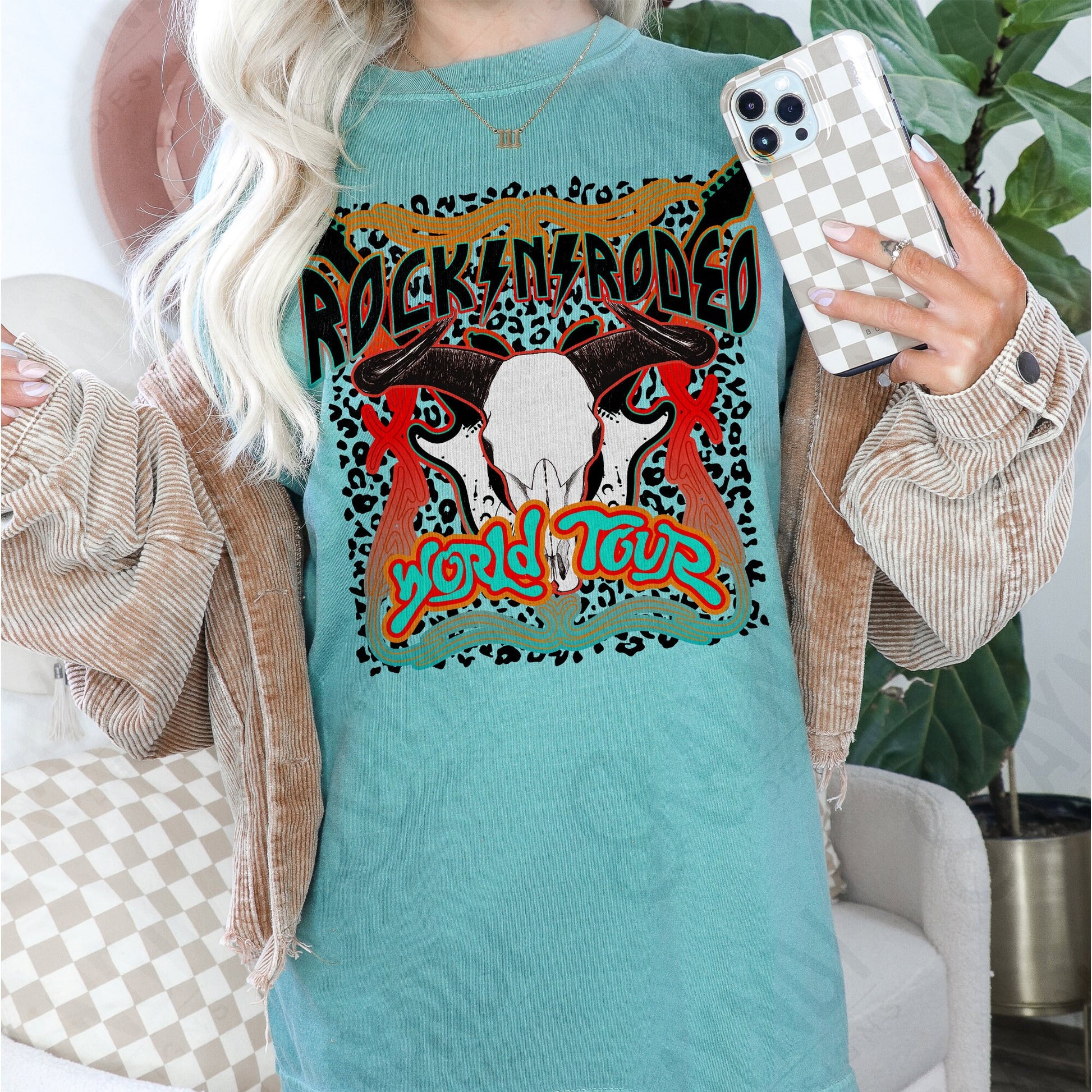 Rock N Rodeo World Tour Sublimation Design PNG Digital Download Printable