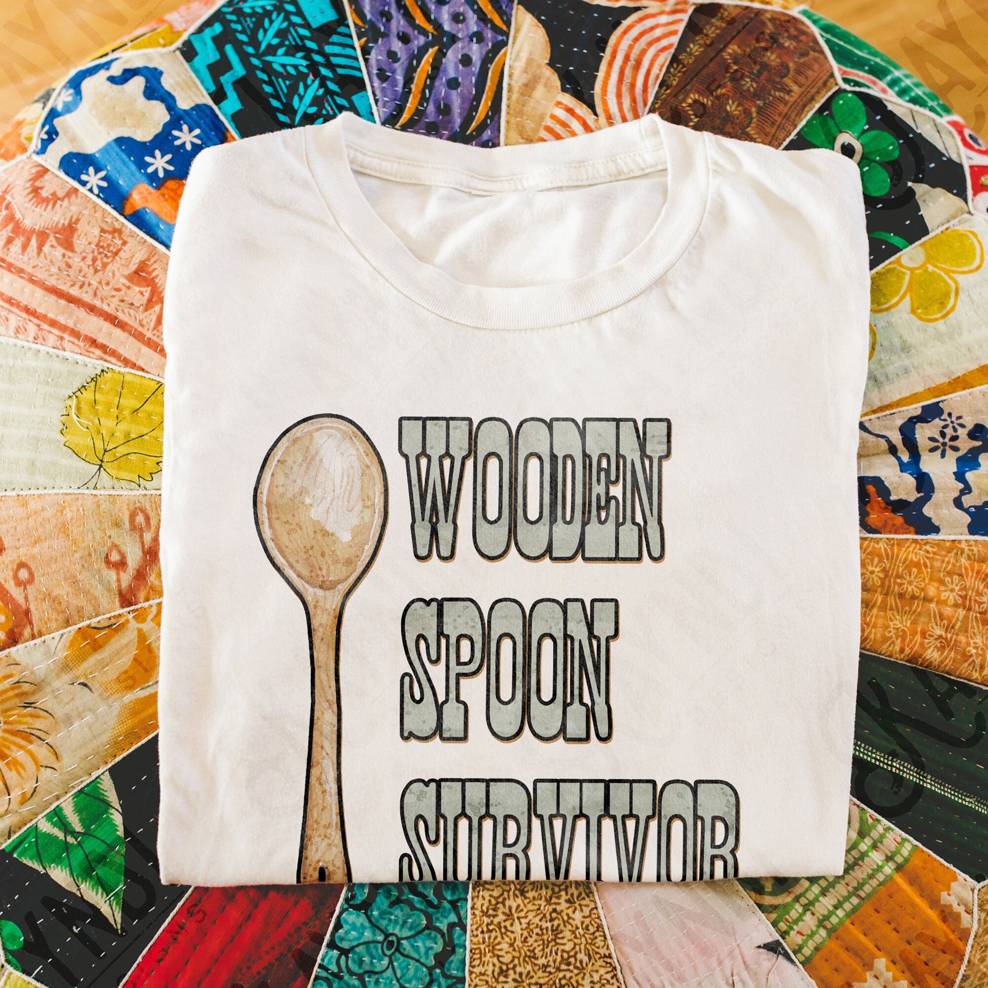 Wooden Spoon Survivor Sublimation Design PNG Digital Download Printable