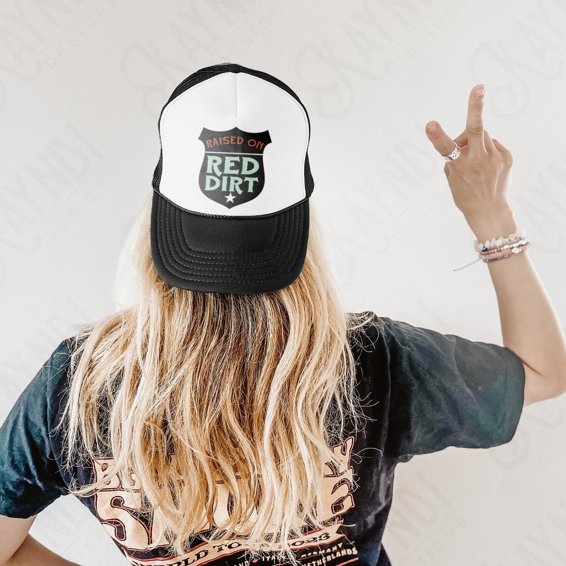 Raised On Red Dirt Sublimation Design PNG Digital Download Printable Texas Oklahoma Outlaw Country Western Southern Rock