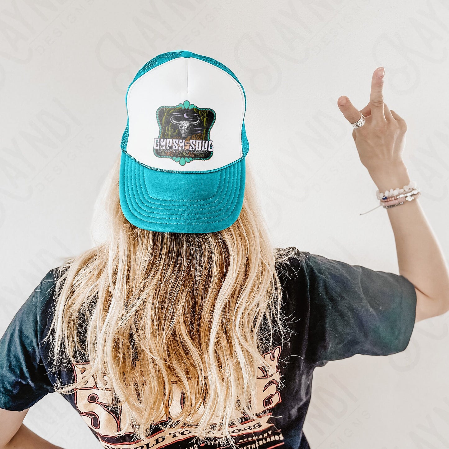 Gypsy Soul And Born For Leavin Sublimation Design PNG Digital Download Printable Steer Skull Desert Turquoise Poncho Cowgirl Western Boho
