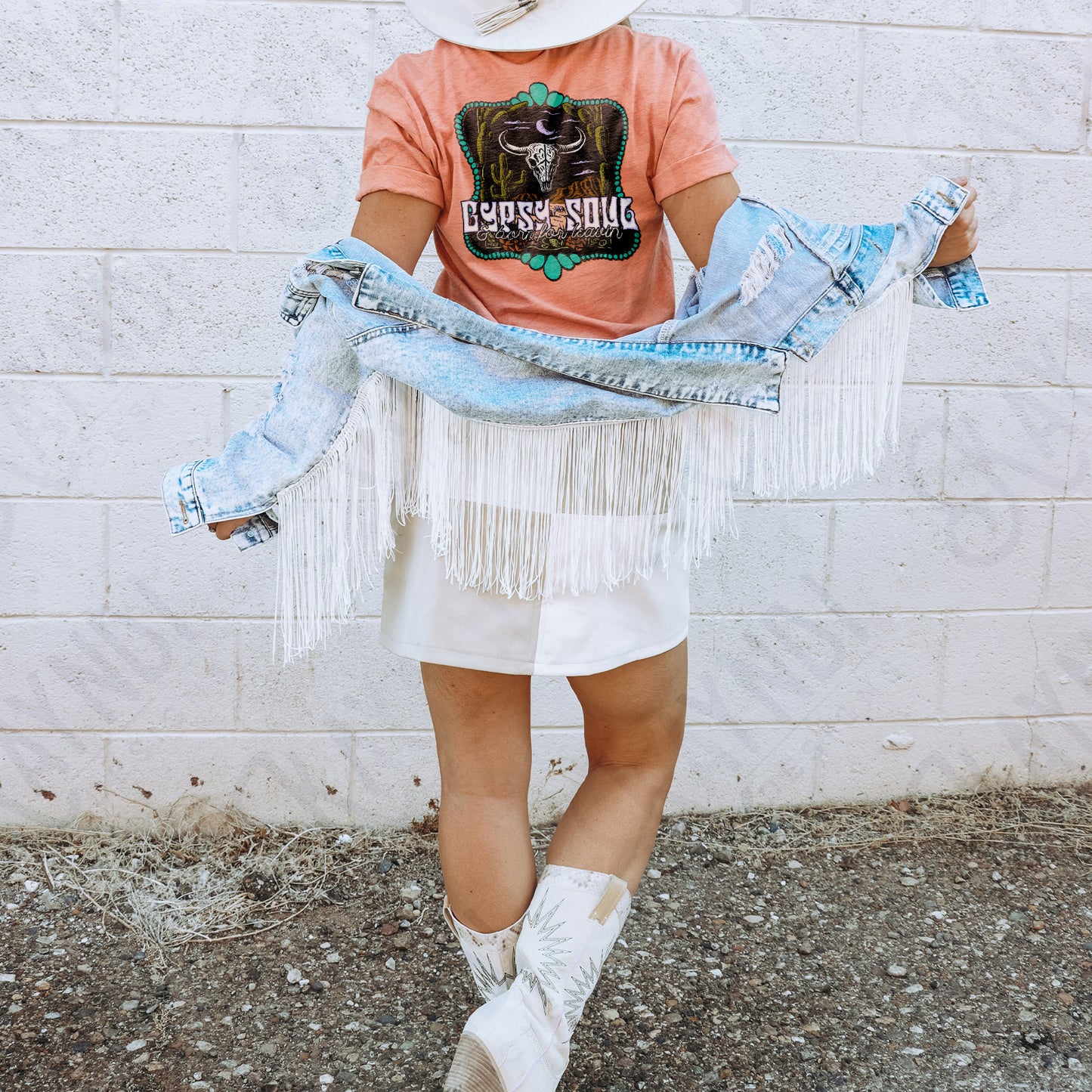 Gypsy Soul And Born For Leavin Sublimation Design PNG Digital Download Printable Steer Skull Desert Turquoise Poncho Cowgirl Western Boho