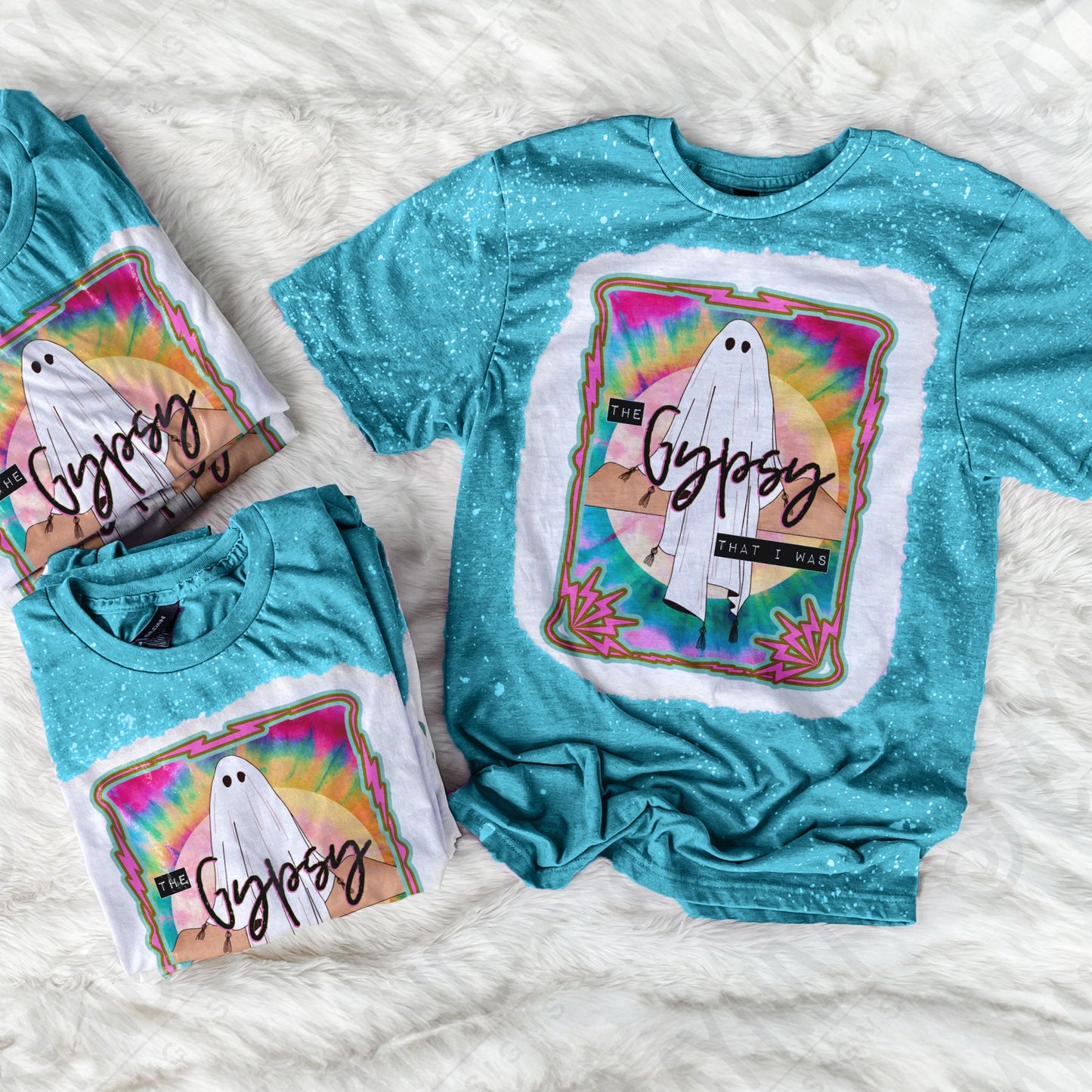 The Gypsy That I Was Sublimation Design PNG Digital Download Printable Tie Dye Hippie Ghost Retro Groovy 70s 60s Rock Boho Halloween spooky