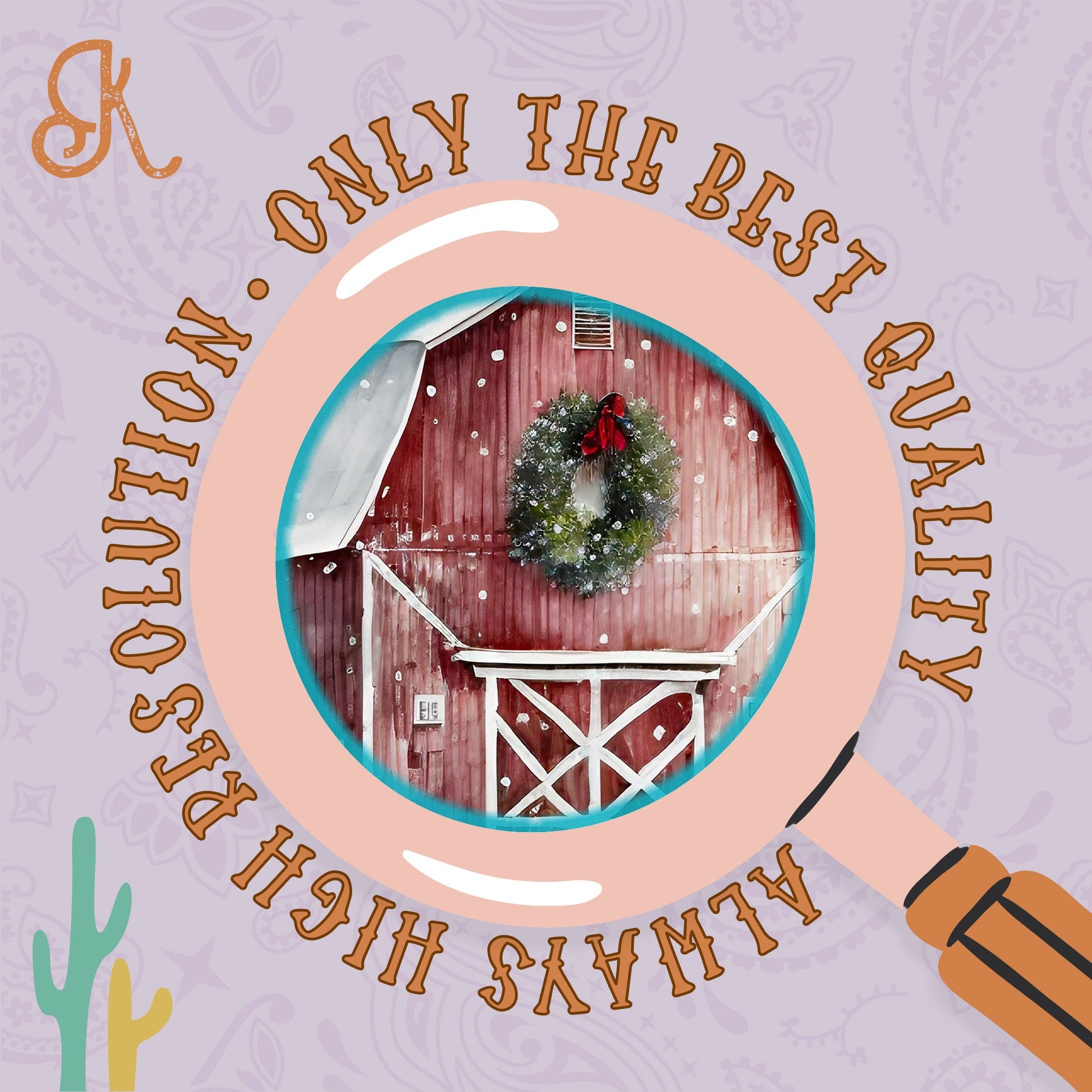 Barn Lights & Silent Nights Sublimation Design PNG Digital Download Printable Country Christmas Barn Winter Farm Southern Small Town