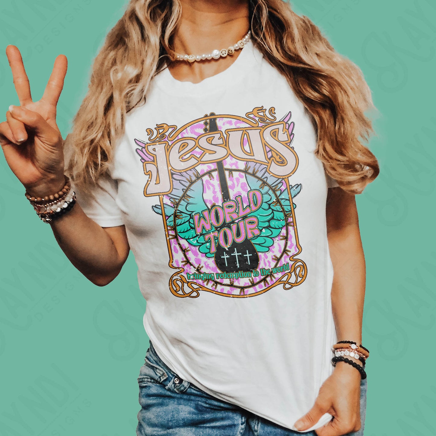 Jesus World Tour Sublimation Design PNG Digital Download Printable