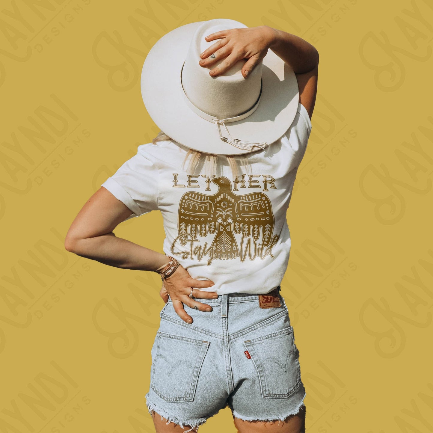 Let Her Stay Wild Single Color Sublimation Design PNG Digital Download Printable