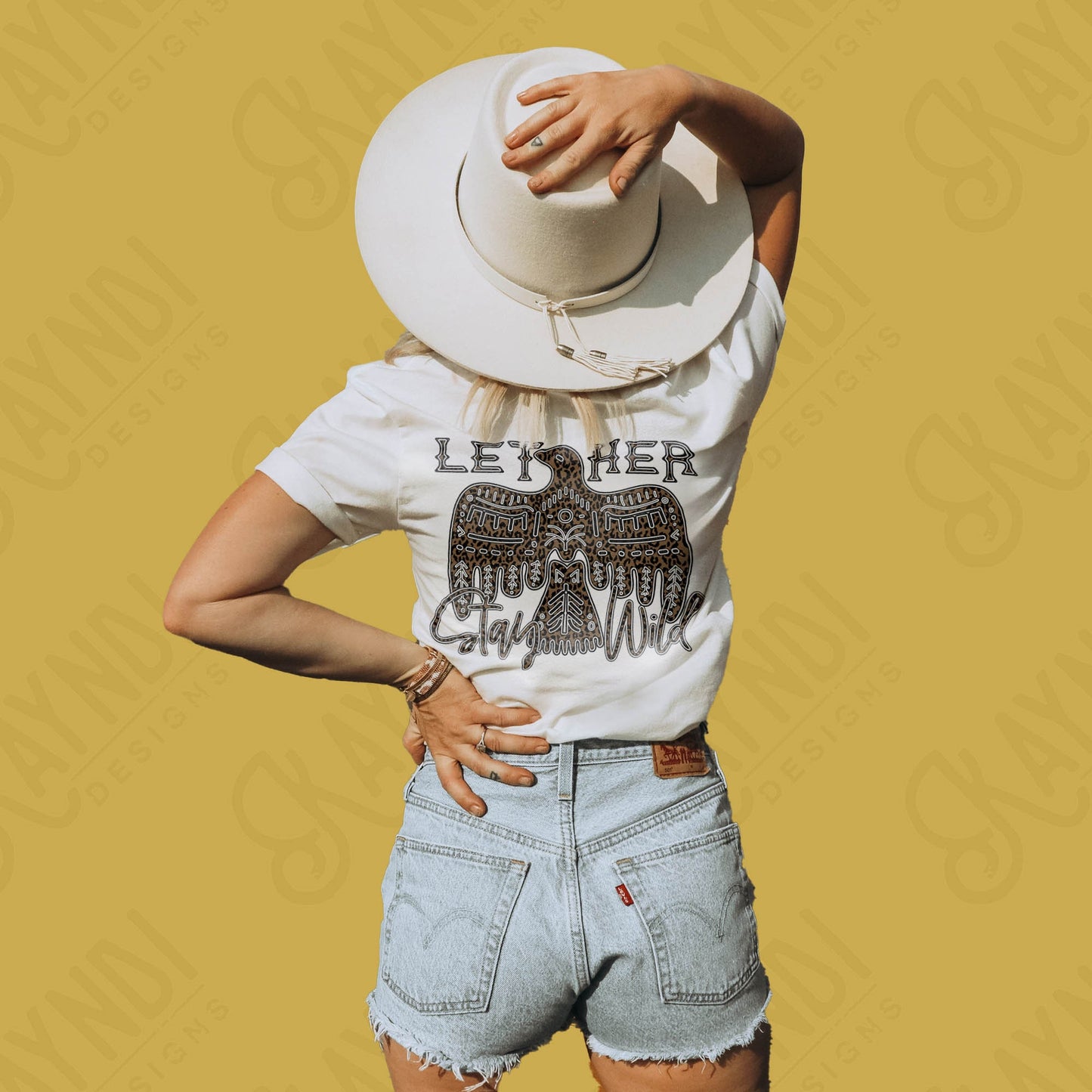 Let Her Stay Wild Leopard Dark Sublimation Design PNG Digital Download Printable