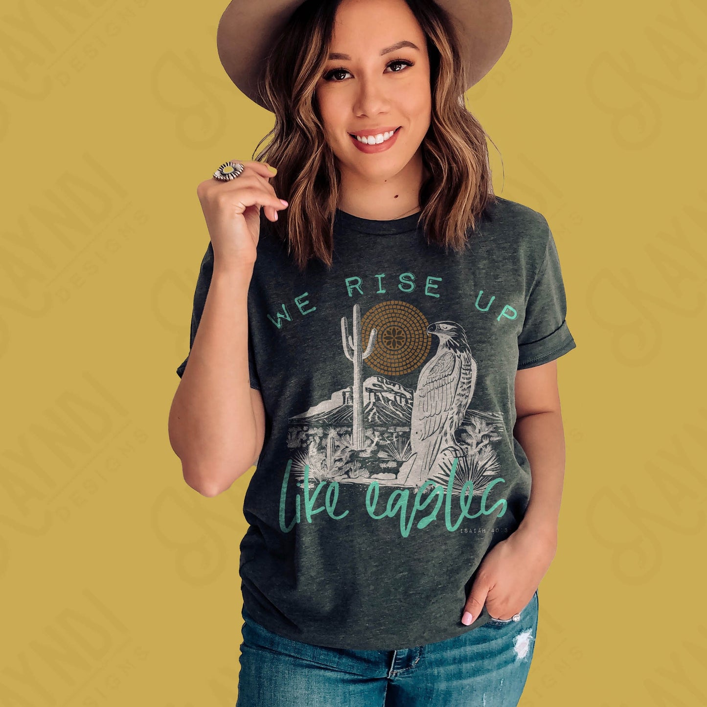 We Rise Up Like Eagles Sublimation Design PNG Digital Download Printable