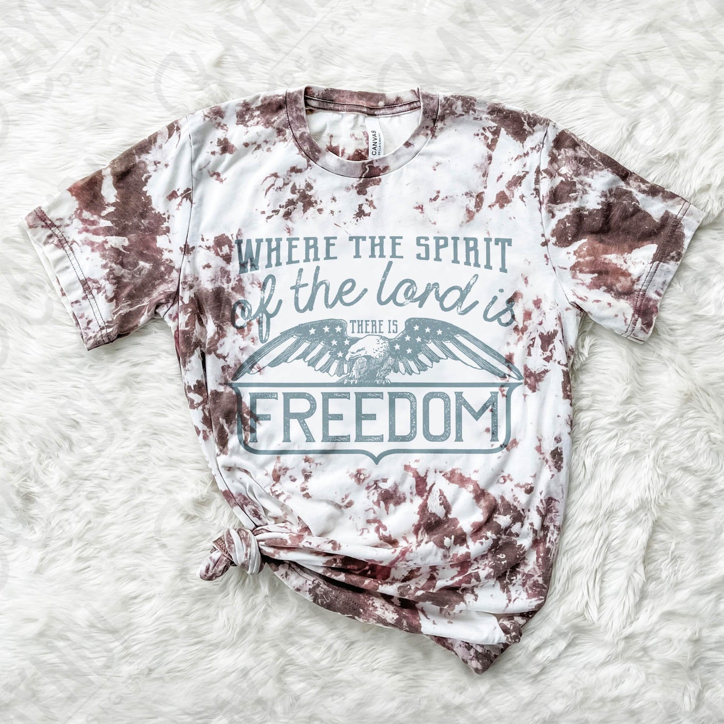 Where the Spirit of the Lord is There is Freedom Single Color Sublimation Design PNG Digital Download Printable