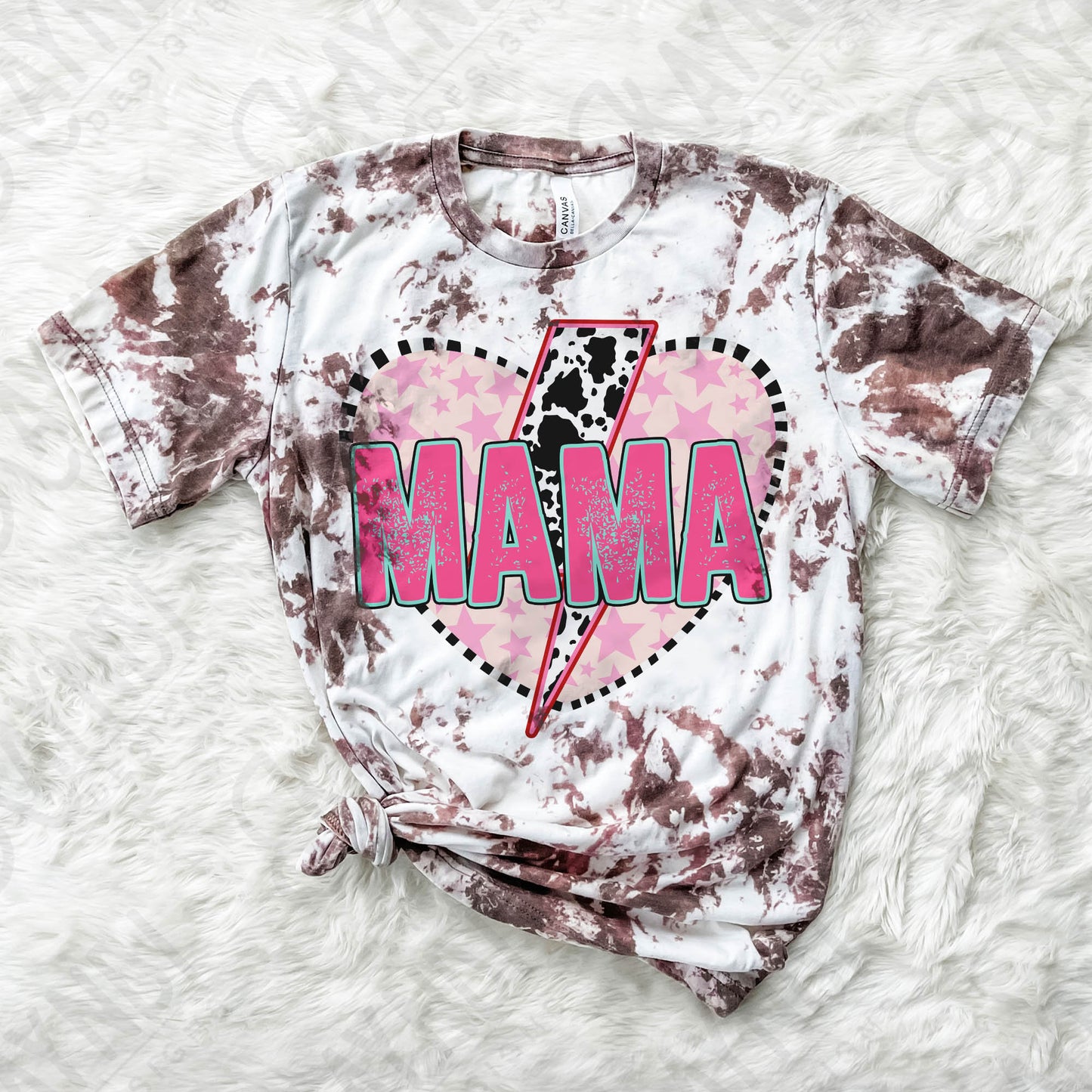 Mini Heart Sublimation Design PNG Digital Download Printable Cow Print Lighting Bolt Valentine Heart Cute Matching Mama Mini Designs