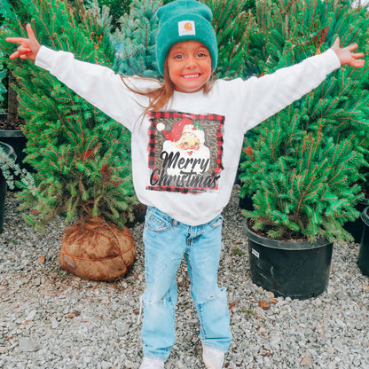 Merry Christmas Santa Sublimation Design PNG Digital Downloads Buffalo Check Leopard Cheetah Print Vintage Santa DTG Printable Design