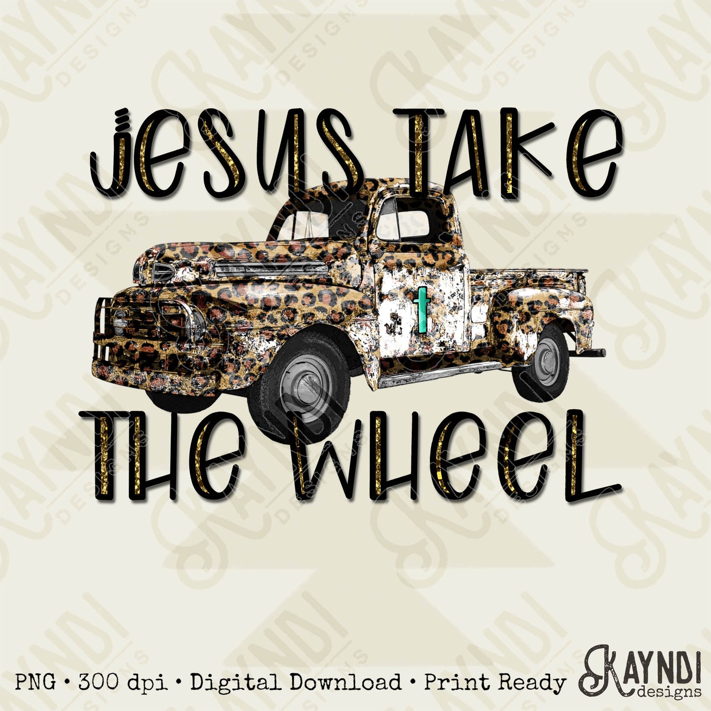 Jesus Take the Wheel Truck Sublimation Design PNG Digital Download Printable Faith Design Jesus