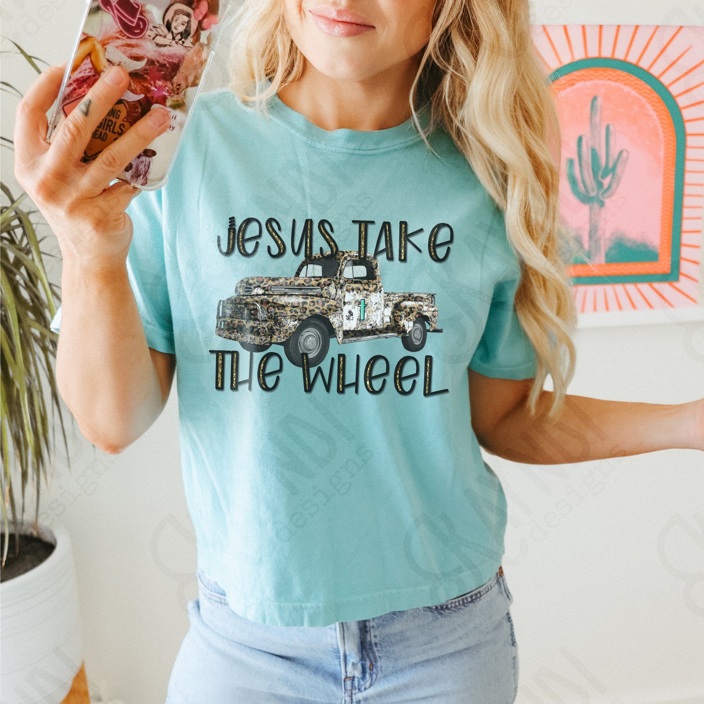 Jesus Take the Wheel Truck Sublimation Design PNG Digital Download Printable Faith Design Jesus