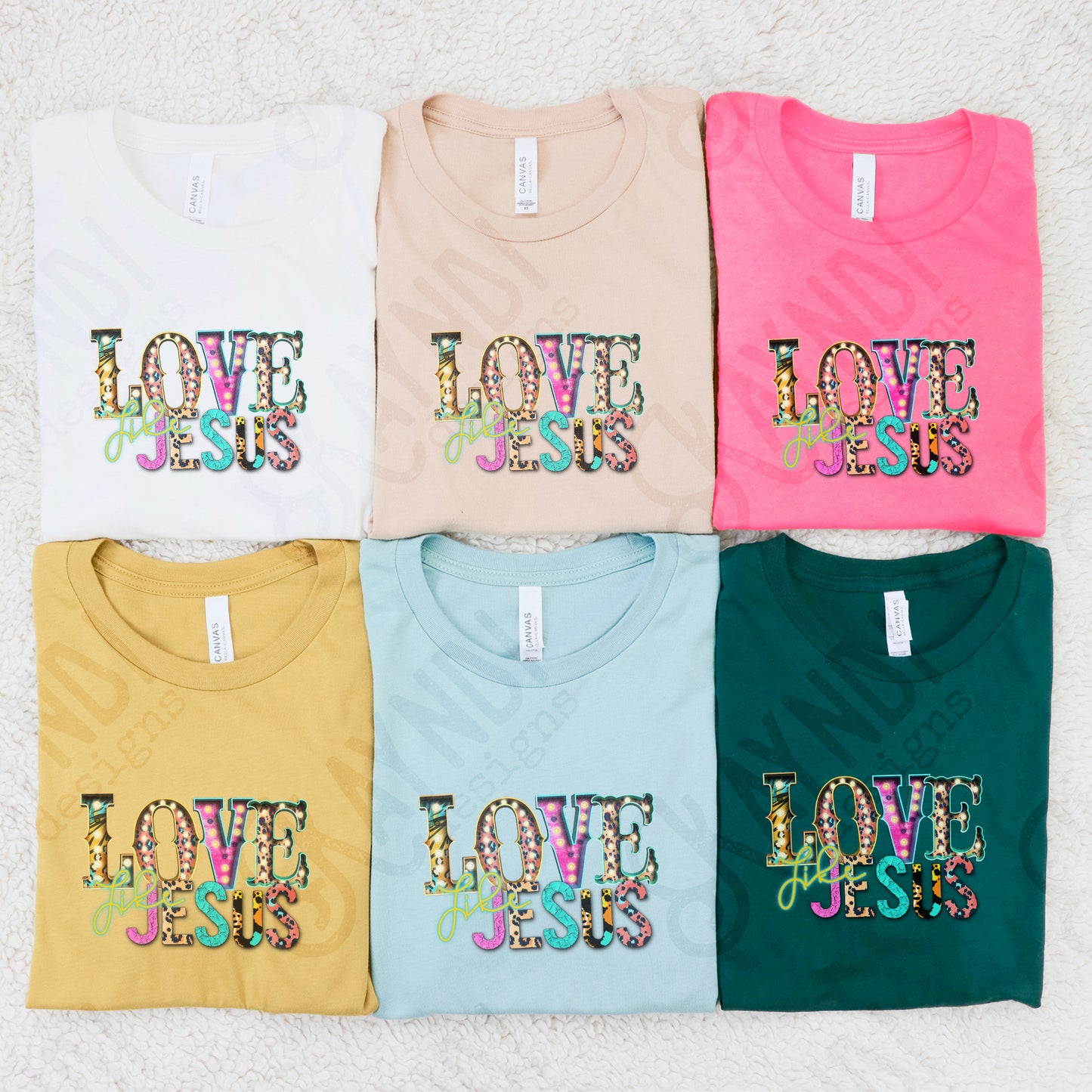 Love Like Jesus Sublimation Design PNG Digital Download Printable Faith Leopard Marquee