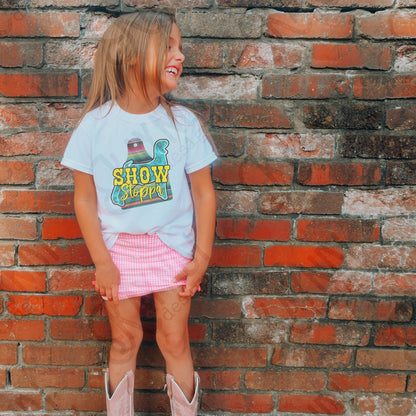 Show Stoppa Goat Turquoise Serape Sublimation Design PNG Digital Download Printable