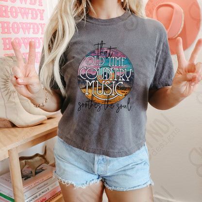 That Old Time Country Music Record Sublimation Design PNG Digital Download File Western Fashion Vintage Style Southern Living Printable