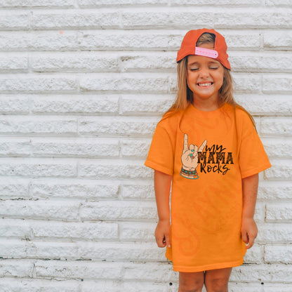 My Mama Rocks Sublimation Design PNG Digital Download Printable Rock Hand Sign Rocker Mom Mamma Stud Glitter Leopard Turquoise