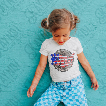 America USA Doodle Sublimation Design PNG Digital Download Printable Leopard Cheetah 1776 Patriotic Independence Day 4th of July Stars