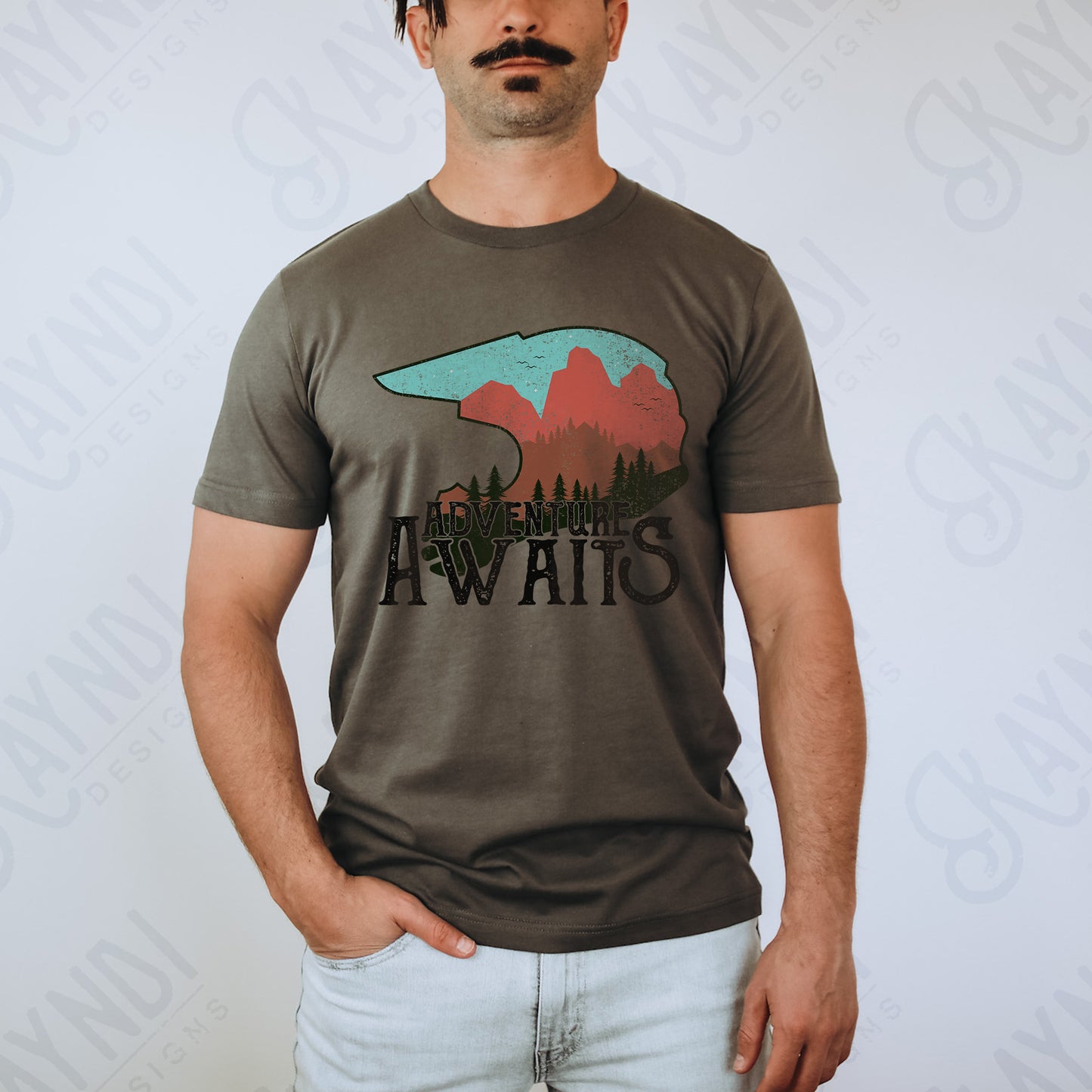 Adventure Awaits Motocross Helmet Sublimation Design PNG Digital Download Printable