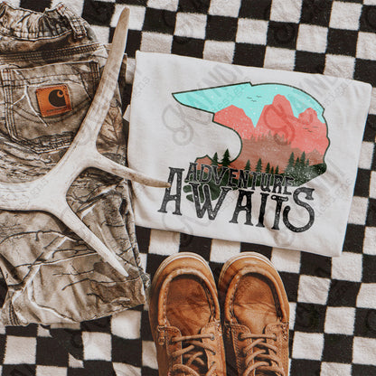 Adventure Awaits Motocross Helmet Sublimation Design PNG Digital Download Printable