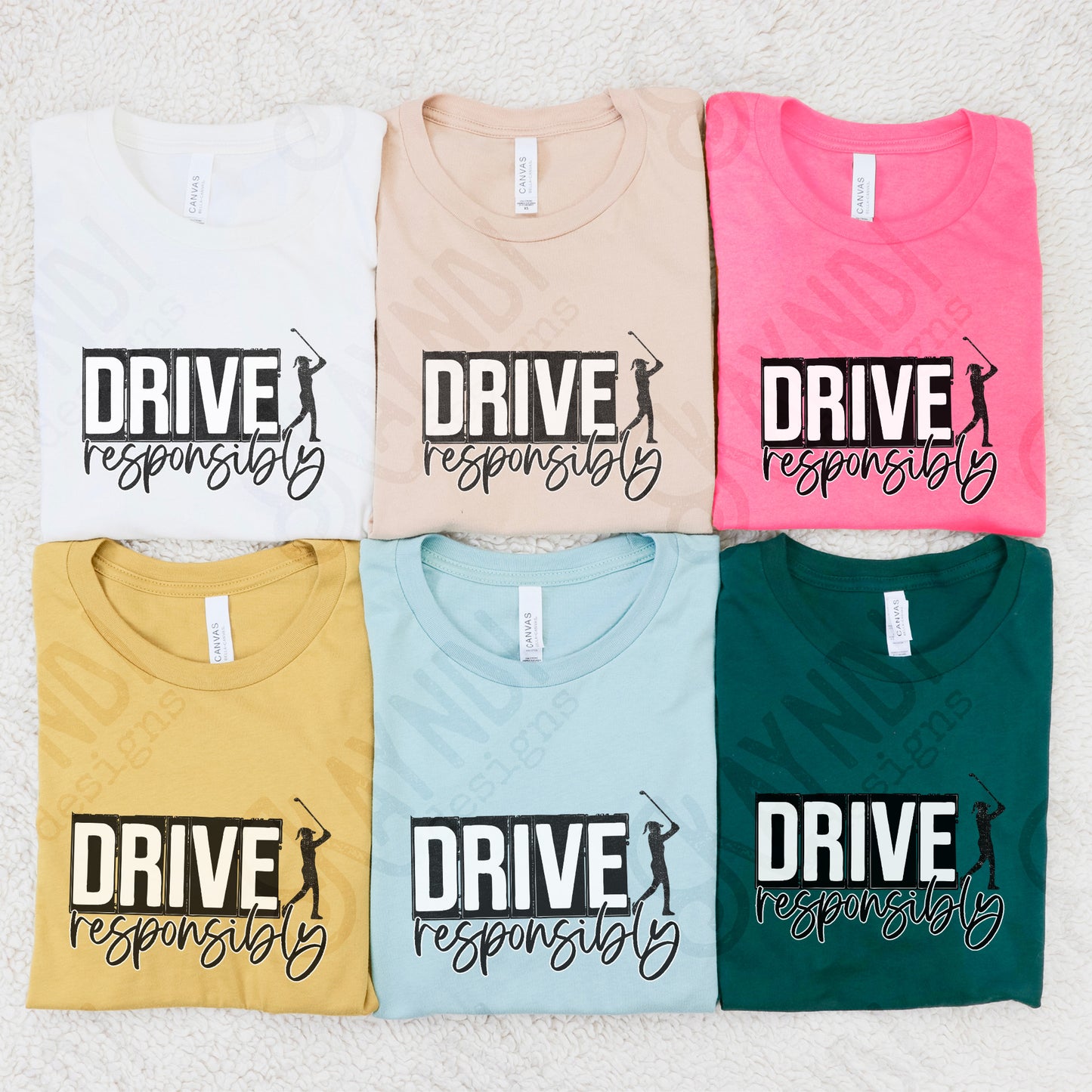 Drive Responsibly Female Golfer Sublimation Design PNG Digital Download Printable Golf Driver Funny