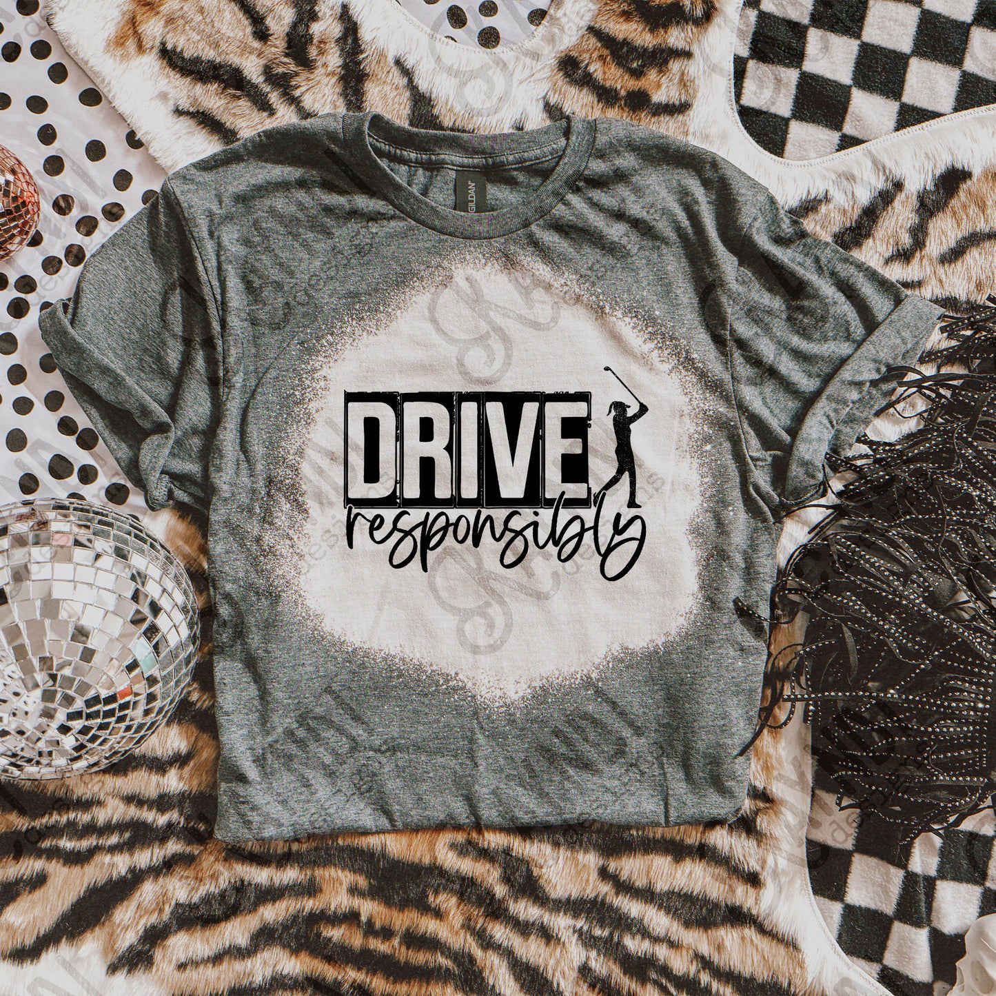 Drive Responsibly Female Golfer Sublimation Design PNG Digital Download Printable Golf Driver Funny