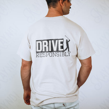 Drive Responsibly Sublimation Design PNG Digital Download Printable Golf Driver Funny
