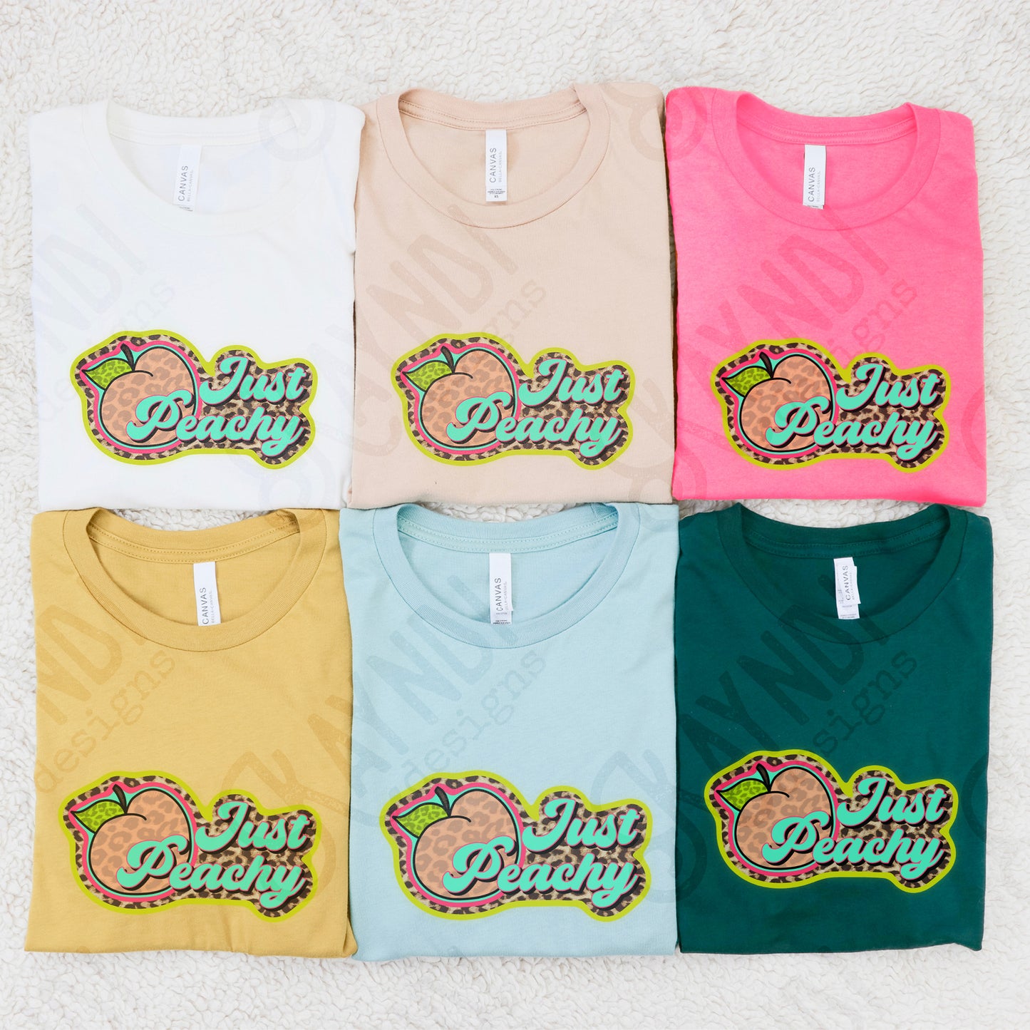 Just Peachy Sublimation Design PNG Digital Download Printable Leopard Peach