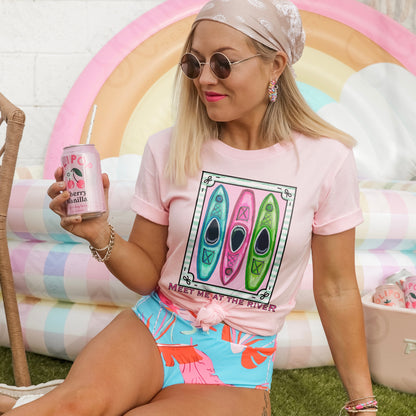 Southern Girl Charm Take Me To The River Kayak Sublimation Design PNG Digital Download Printable Southern Preppy Summer Girly Prep Preppy