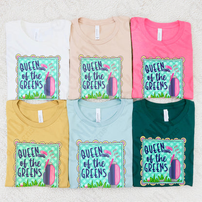 Queen of the Greens Sublimation Design PNG Digital Download Printable Female Golfer Golf