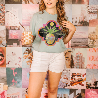 Southern Girl Charm Little Sweet Little Salty Pineapple Sublimation Design PNG Digital Download Printable Southern Prep Preppy Girly Beach