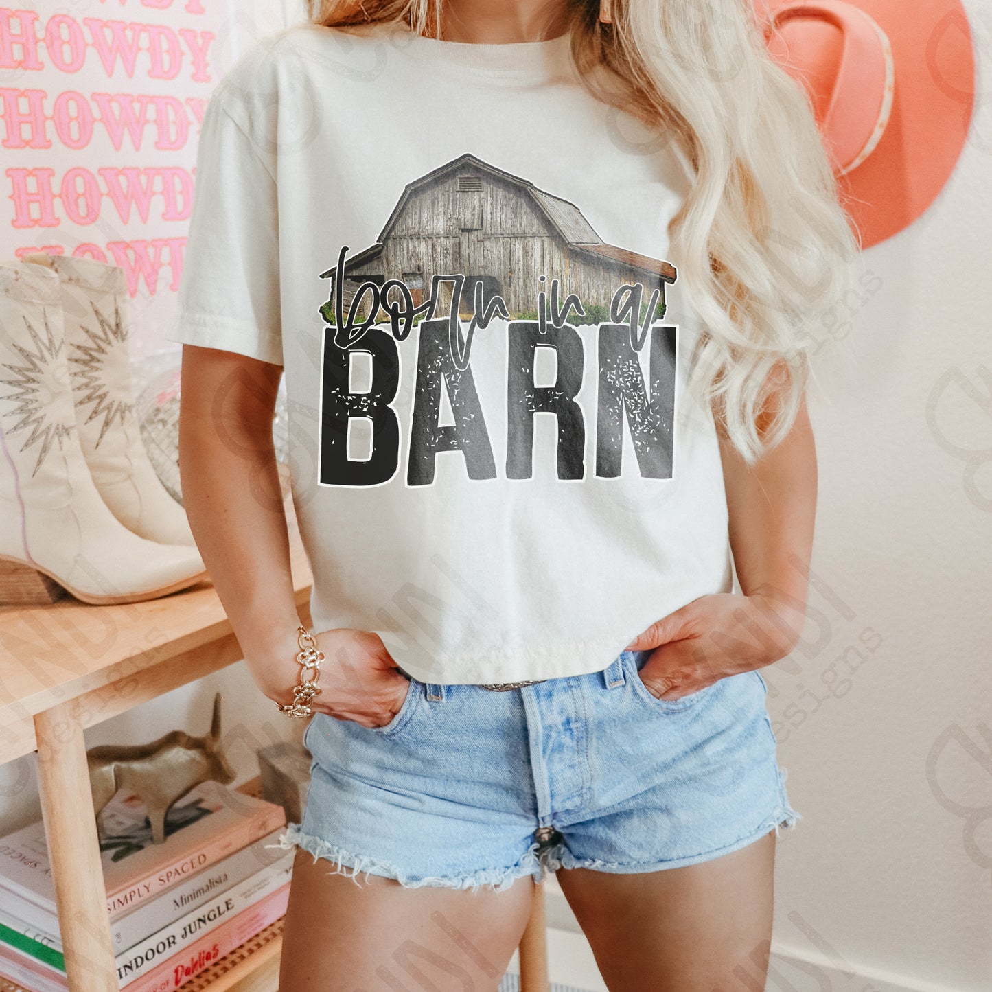 Born In a Barn Sublimation Design PNG Digital Download Printable Country Western Southern Farm Farmer Saying Quote