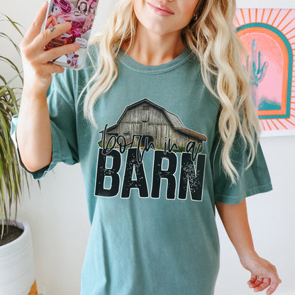 Born In a Barn Sublimation Design PNG Digital Download Printable Country Western Southern Farm Farmer Saying Quote