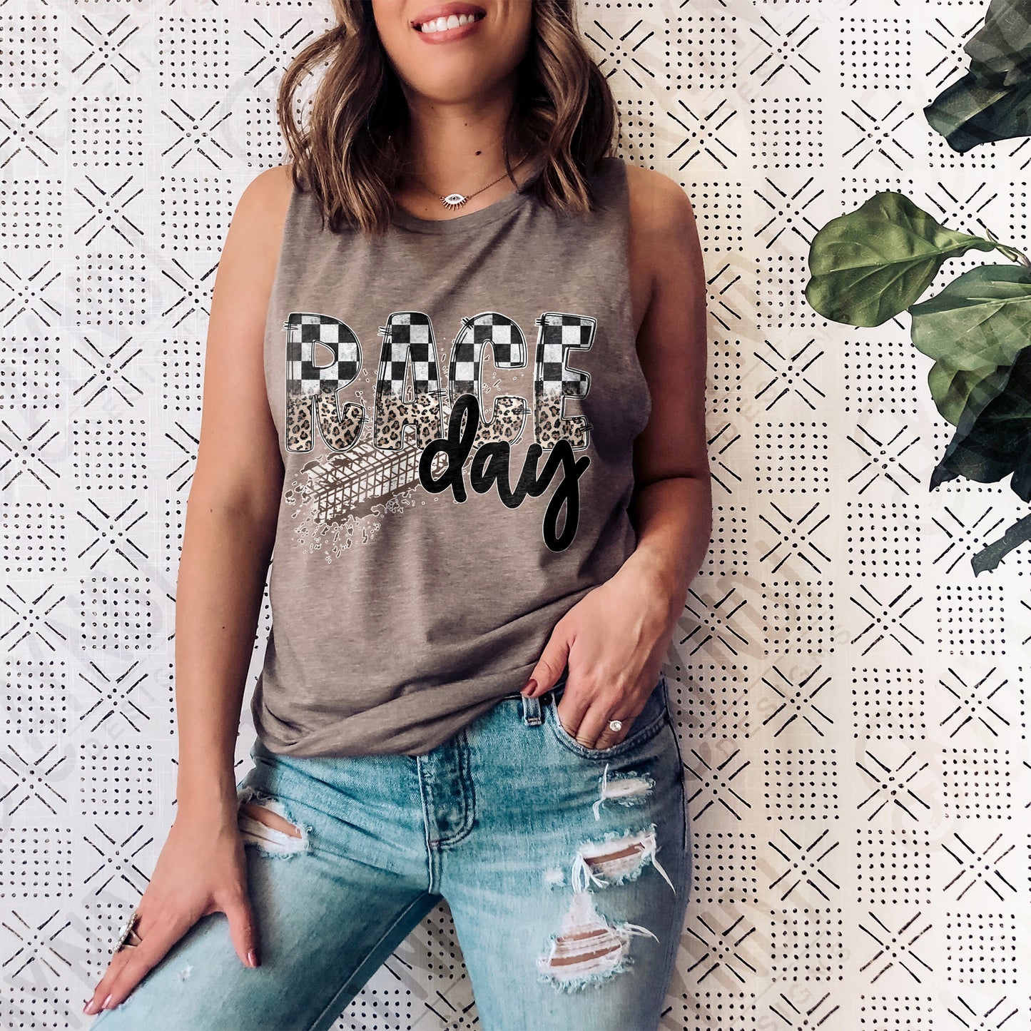 Race Day Tire Marks Sublimation Design PNG Digital Download Printable Checkered & Leopard