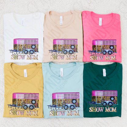 Tired as a Show Mom Sublimation Design PNG Digital Download Printable Marquee Hauler Farm Life Mom